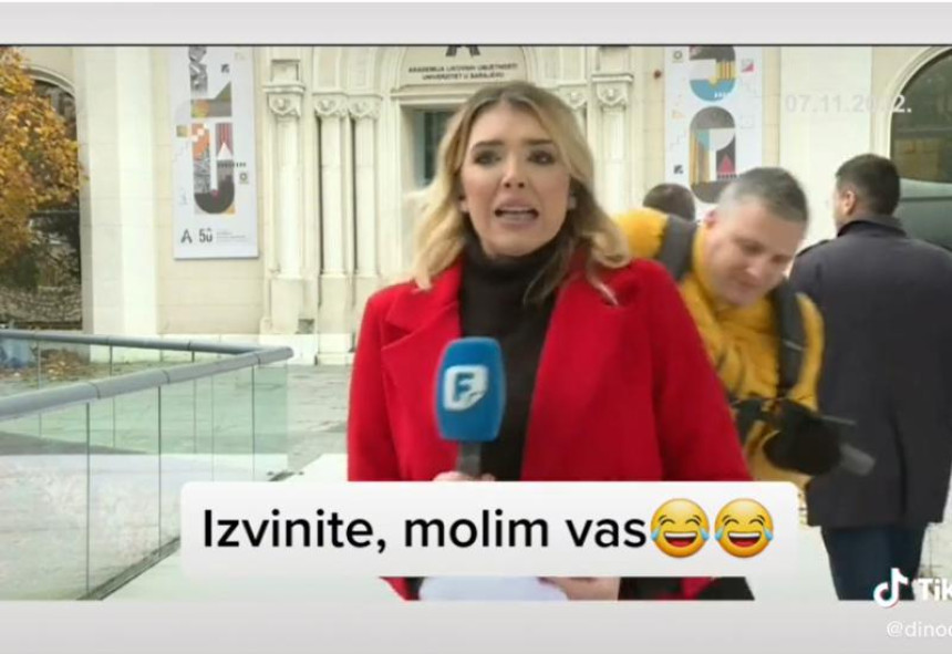 Udario romobilom u novinarku tokom javljanja uživo