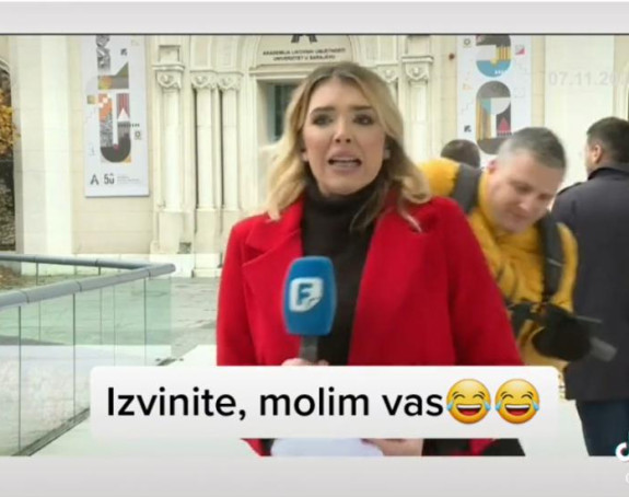 Udario romobilom u novinarku tokom javljanja uživo