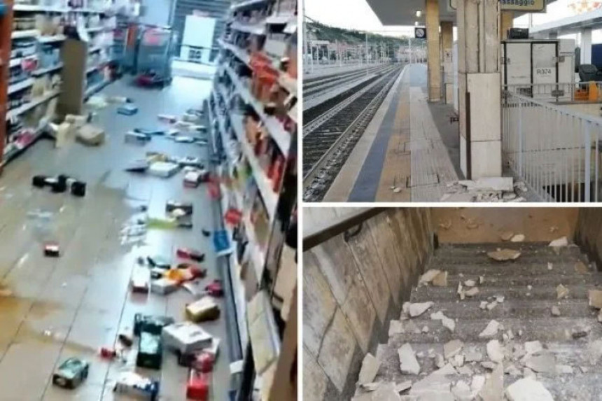 Објављени снимци јаког земљотреса у Италији (ВИДЕО)