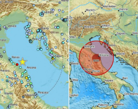 Snažan zemljotres pogodio Italiju i u BiH se osjetio