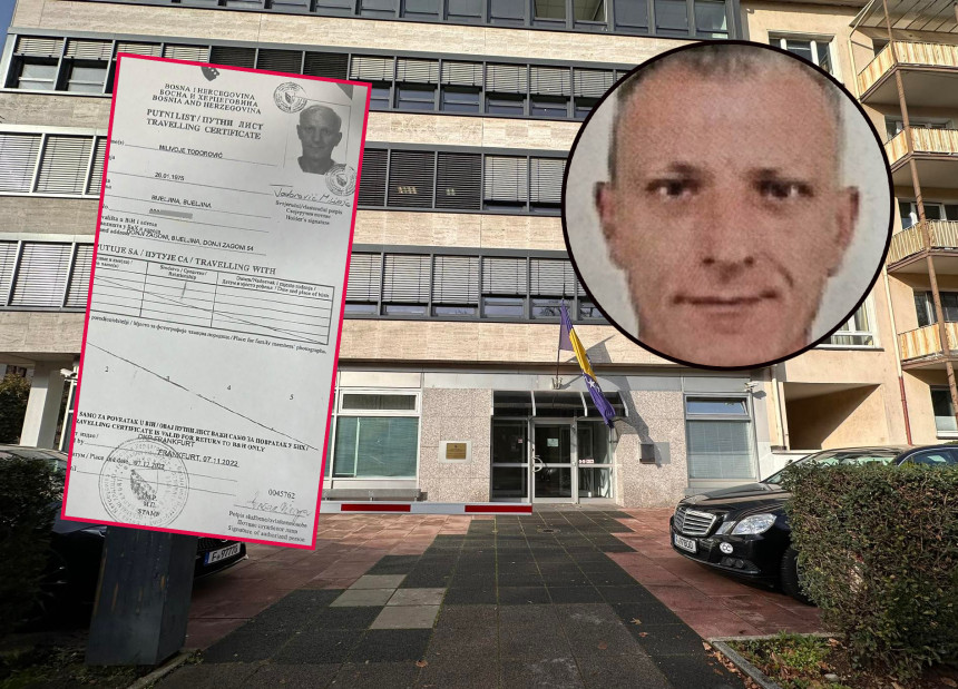 Ухапшени "шкаљарац" Миливоје Тодоровић пар сати прије хапшења добио путни лист у ГК Франкфурт