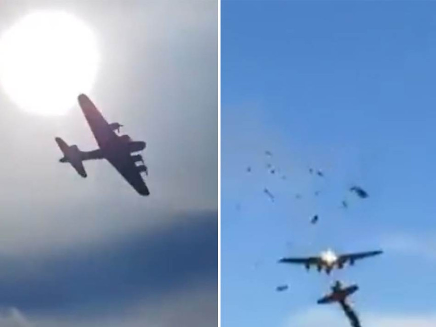 Sudar aviona na aero-mitingu, dvije osobe poginule