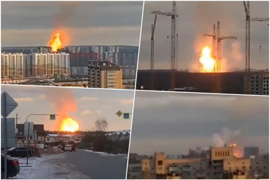 Снажна експлозија на гасоводу у Русији (ВИДЕО)