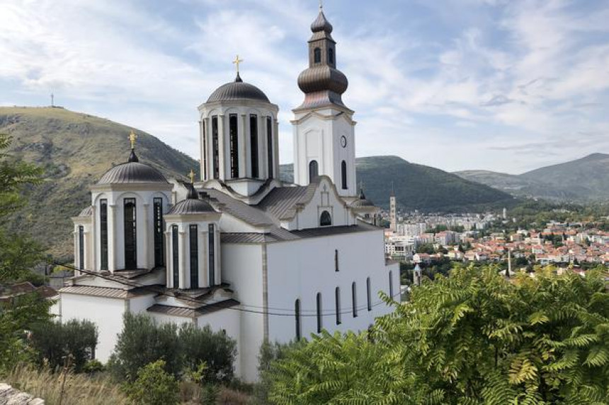 Девастирана Саборна црква у Мостару
