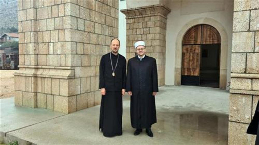 Mostarski muftija i vladika Dimitrije u Sabornoj crkvi