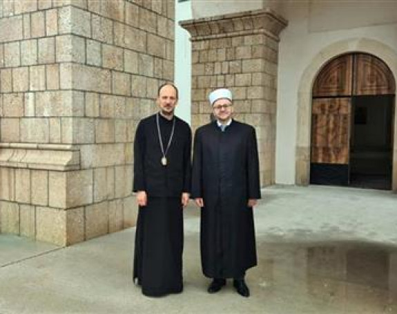 Mostarski muftija i vladika Dimitrije u Sabornoj crkvi