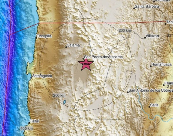 Zemljotres jačine 5,6 stepeni pogodio Čile
