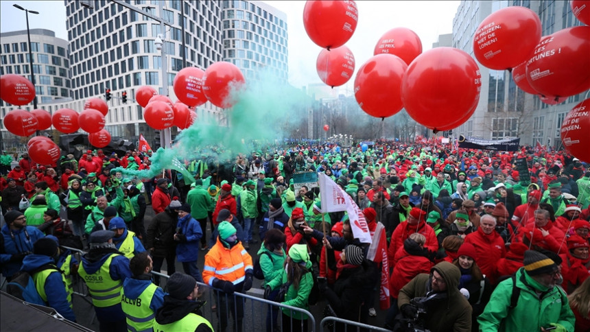 Демонстрације у Бриселу због кризе трошкова живота