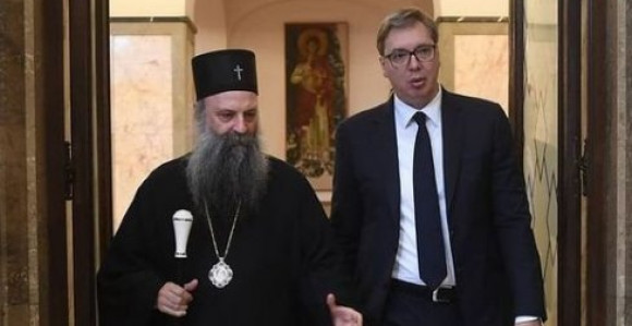 Predsjednik Vučić u ponoć imao sastanak sa patrijarhom Profirijem