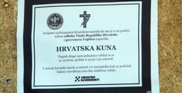 Osvanula smrtovnica za kunu