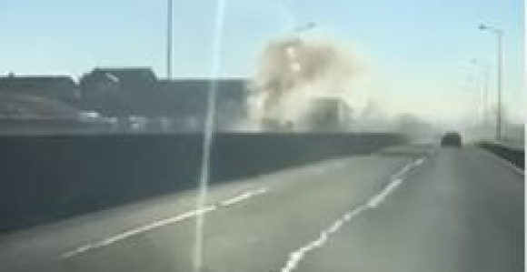 Zapalilo se vozilo na brzoj cesti BL - Klašnice