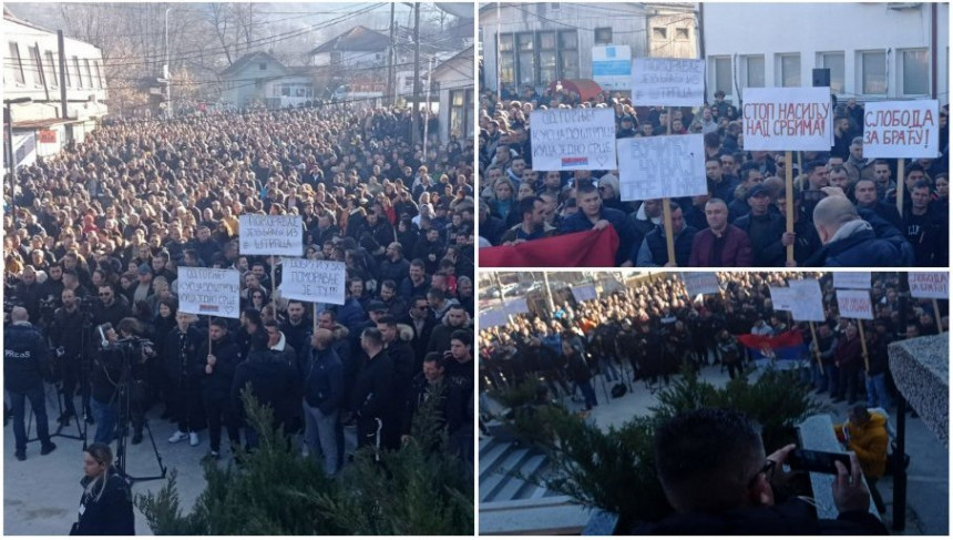 Protest u Štrpcu: Kurti, djecu ti nećemo oprostiti