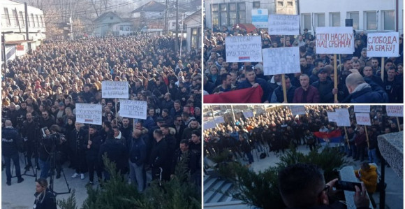 Protest u Štrpcu: Kurti, djecu ti nećemo oprostiti