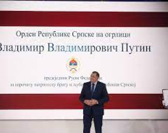 SAD i EU osudile Dodikovo odlikovanje Putinu