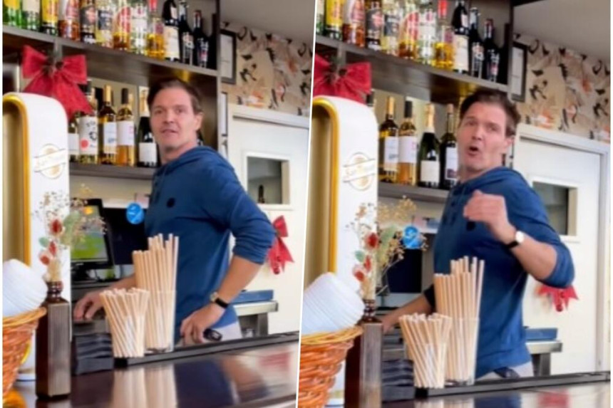 Naš pevač snimljen u Barseloni kako radi kao šanker!