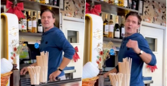 Naš pevač snimljen u Barseloni kako radi kao šanker!