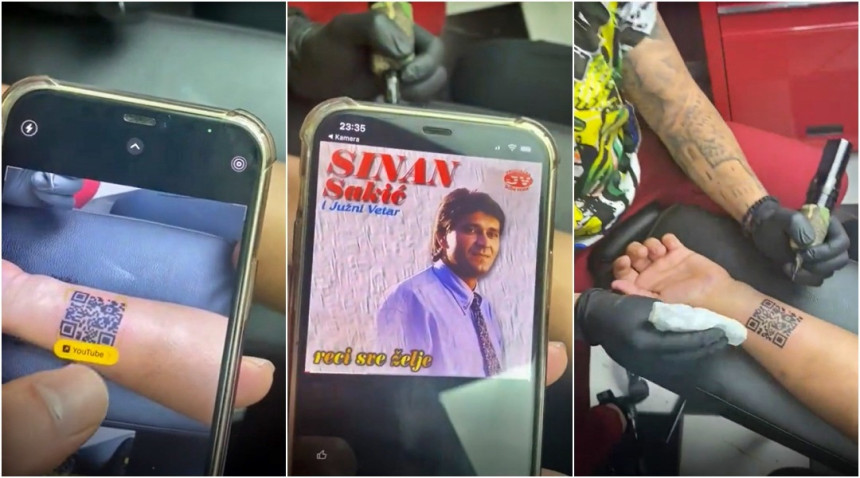 Istetovirao QR kod koji vodi do pjesme Sinana Sakića (VIDEO)