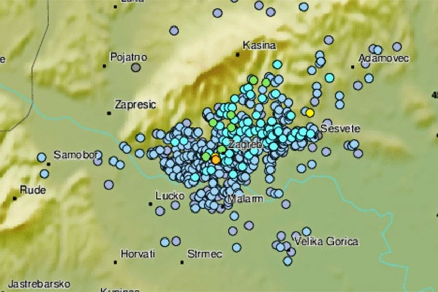 ХР: Регистрован слаб земљотрес код Загреба