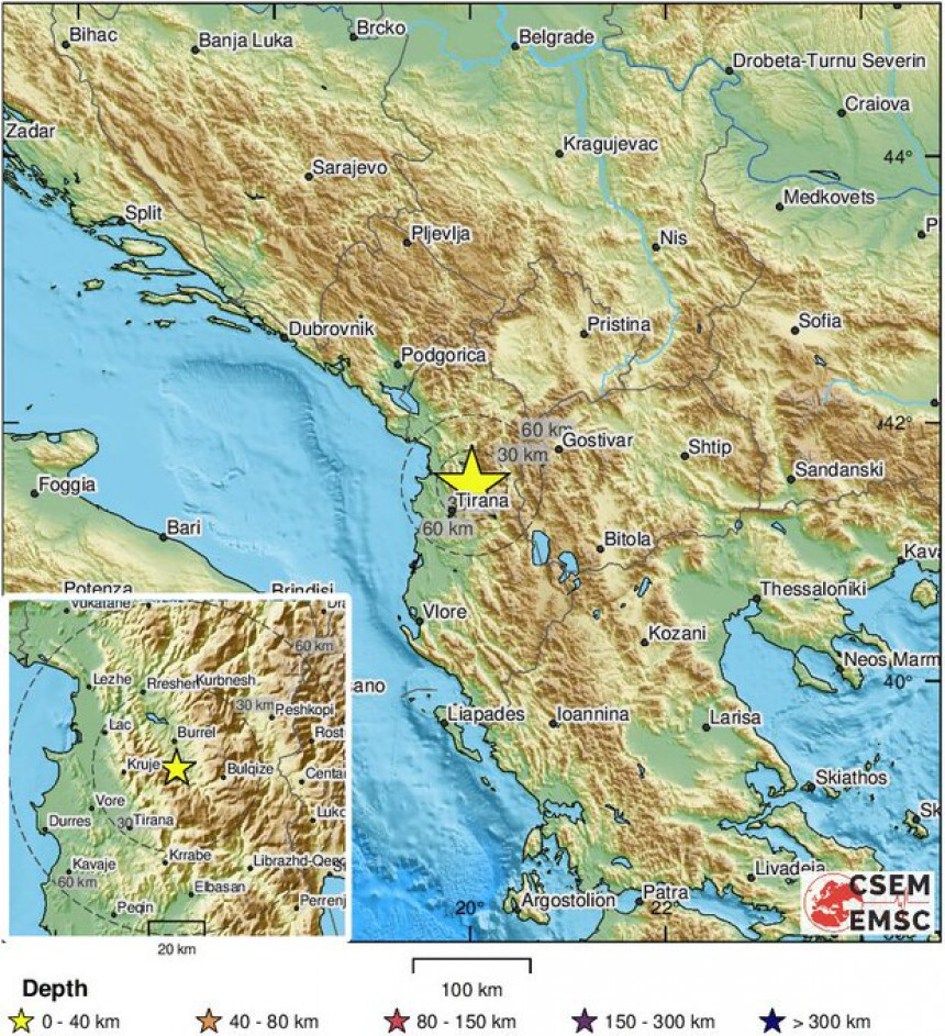 Snažan zemljotres pogodio Albaniju, tresla se Tirana