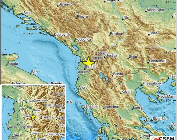 Snažan zemljotres pogodio Albaniju, tresla se Tirana