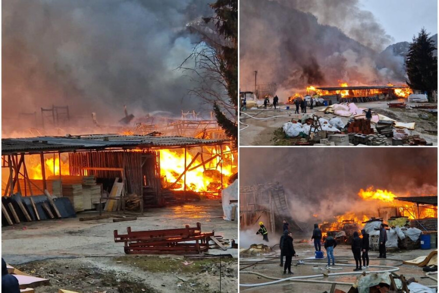 Izgorjelo hiljadu kvadrata pogona za namještaj u Užicu