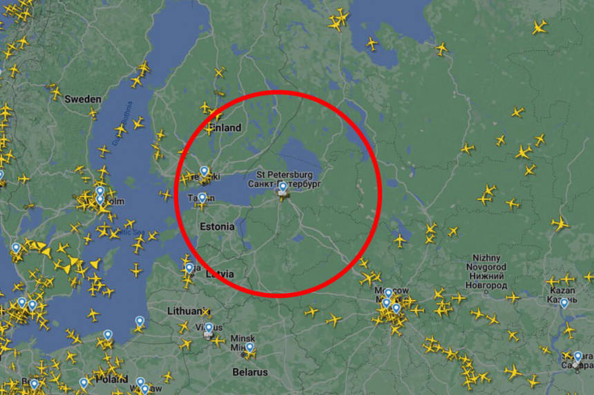 Прекид свих летова на аеродрому у Санкт Петербургу
