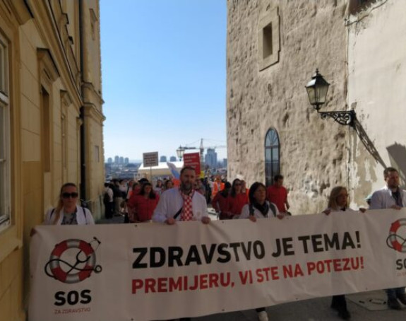 Дигли глас: Велики протест љекара у Загребу