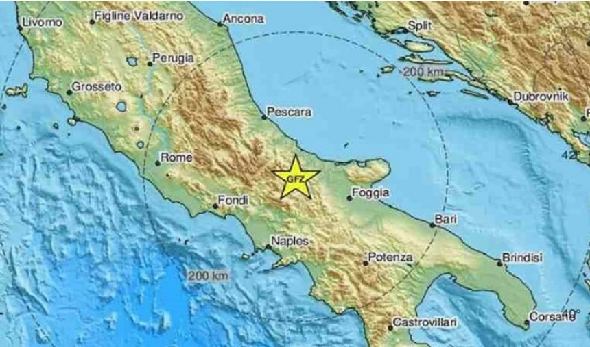Снажан земљотрес јачине 4,7 степени погодио југ Италије