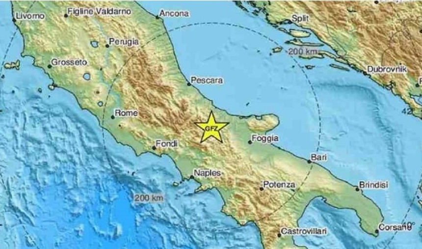 Снажан земљотрес јачине 4,7 степени погодио југ Италије