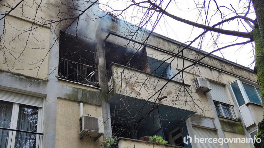 Izgorio stan u Mostaru - troje povrijeđeno