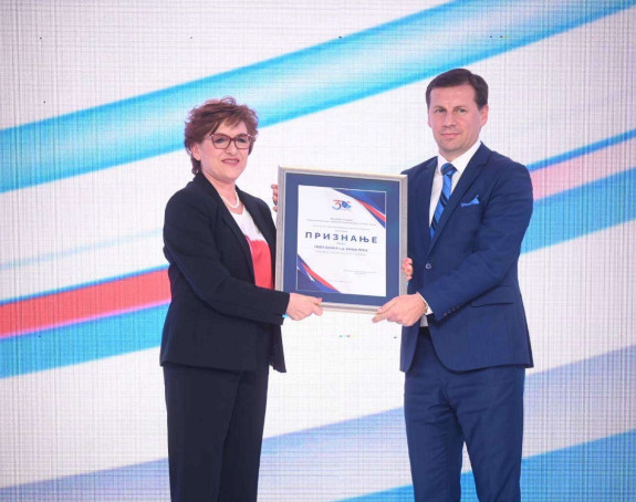 Priznanje Novoj banci za plasman kredita privredi