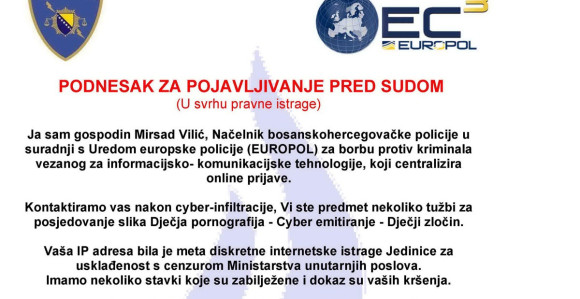 Лажни полицијски шеф узнемирава директоре у БиХ