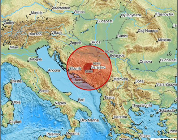 Слабији земљотрес погодио Сарајево, грађане узнемирио