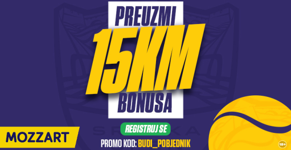 Mozzart ponovo časti! Preuzmi 15 KM bonusa