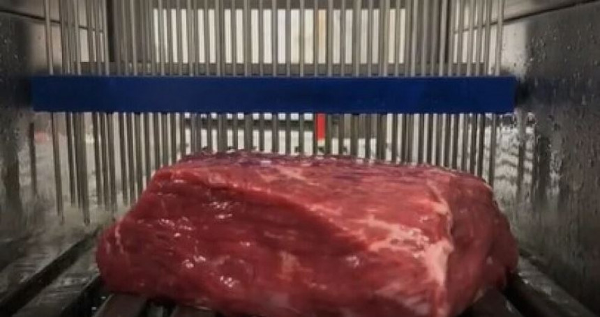 Snimak prikazao kako se pumpa meso vodom