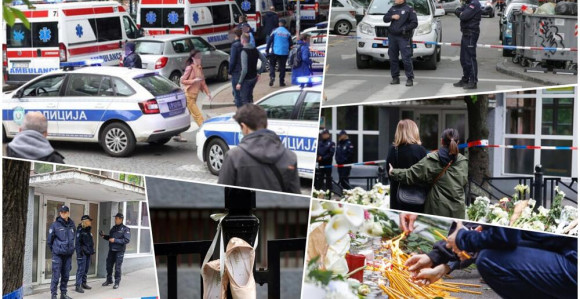 Београд тугује: Хиљаде људи испред школе