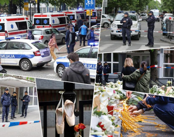 Beograd tuguje: Hiljade ljudi ispred škole