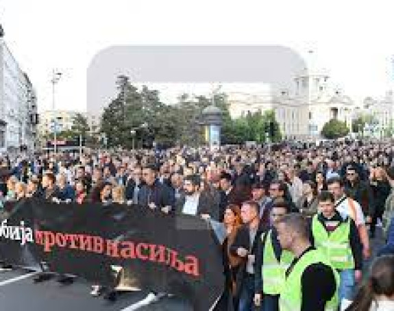 Organizatori političkog protesta "Srbija protiv nasilja" pročitali zahteve