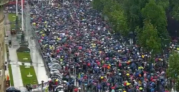 Počeo protest dijela opozicije "Srbija protiv nasilja"