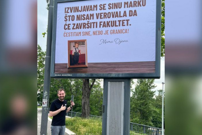 Ovo je Marko kojem je majka na bilbordu uputila izvinjenje