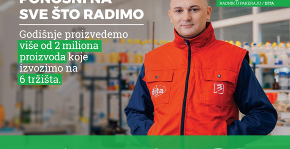 Дита 1977 извози 35% своје укупне производње 