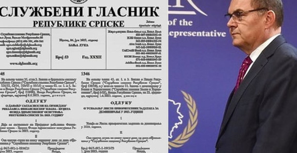 Službeni glasnik Srpske mora objaviti Šmitovu odluku...