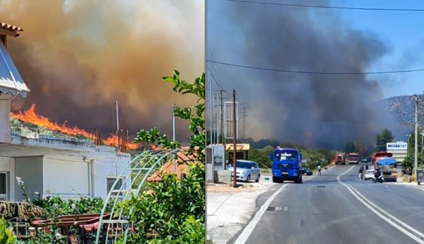 Veliki požar u Grčkoj, izdato hitno upozorenje