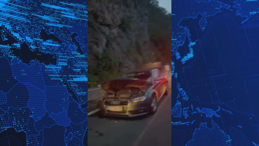 U Diviču kod Zvornika stijena pala na automobil