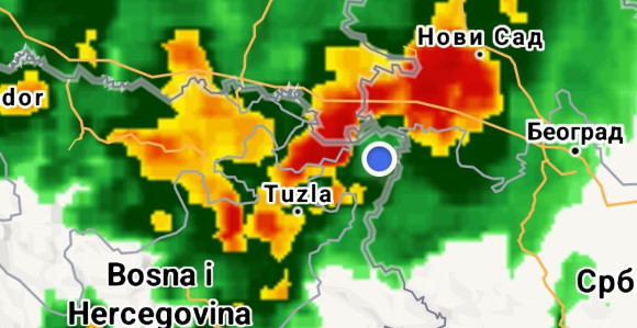 Velika oluja se kreće prema istoku polako napušta BiH