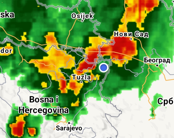 Velika oluja se kreće prema istoku polako napušta BiH