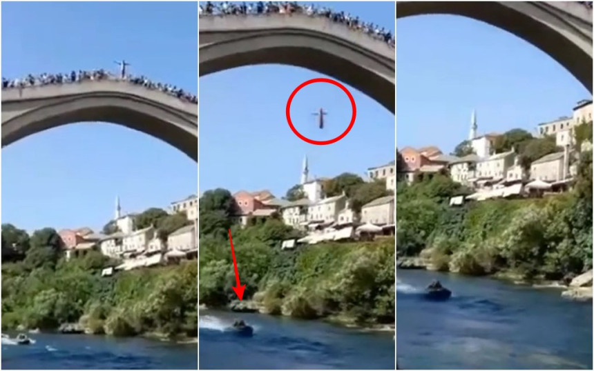 Skok sa Starog mosta umalo završio tragično