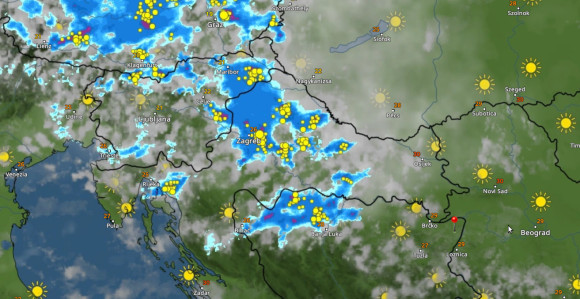 Alarm: Pogledajte kako se regionom kreće oluja