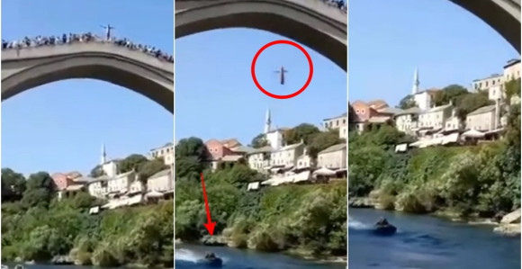 Skok sa Starog mosta umalo završio tragično