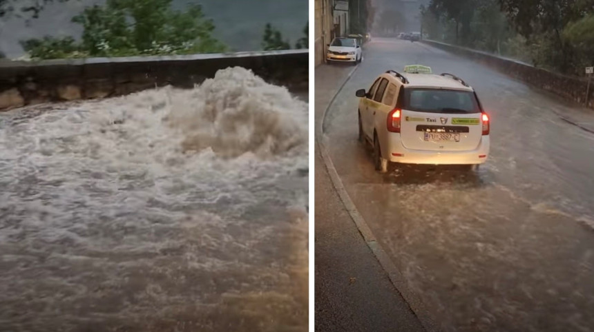 Nevrijeme u Rijeci izazvalo poplave, grom zapalio krov
